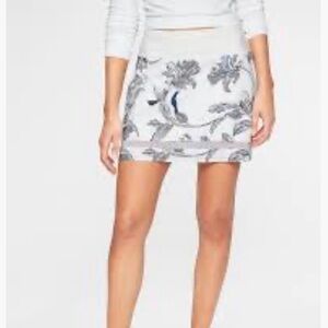 Athleta Floral Print Laser Run Tennis Skort